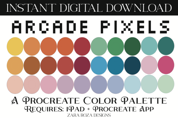 Arcade Pixels Procreate Color Palette: Your Digital Art Companion