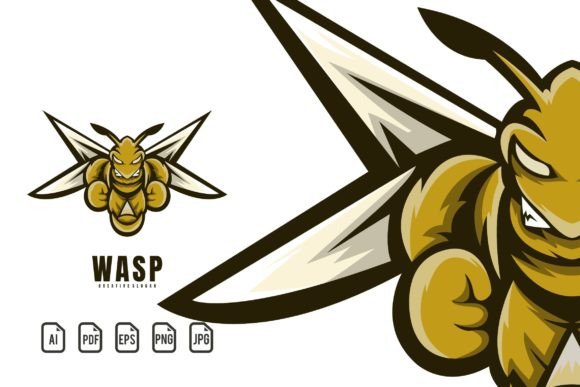 Elevate Your Brand with a Dynamic Wasp Mascot Logo