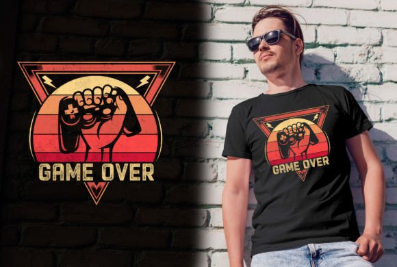 Game Over Vintage T-Shirt Design: A Versatile Digital Asset