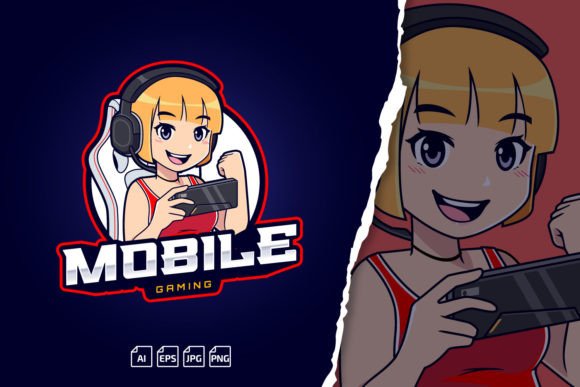 Mobile Gamer Girl Logo: A Ready-Made Identity for Streamers and Esports Teams