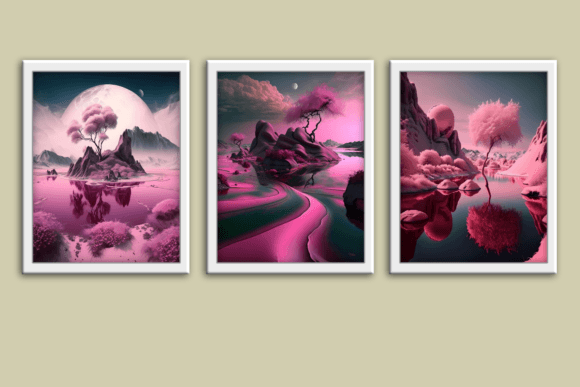 Pink Surreal Set of 3 Wall Art Prints: Avoid These Decorating and Printing Mistakes
