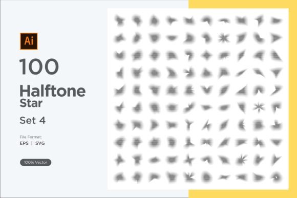 Stars Shape Halftone Background 100-4: A Versatile Vector Asset for Designers and Creative Professionals