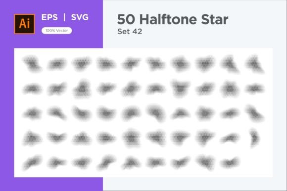 Stars Shape Halftone Background 50-42: A Design Asset Evaluation