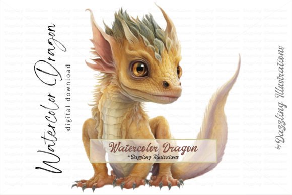 Stunning Watercolor Dragon