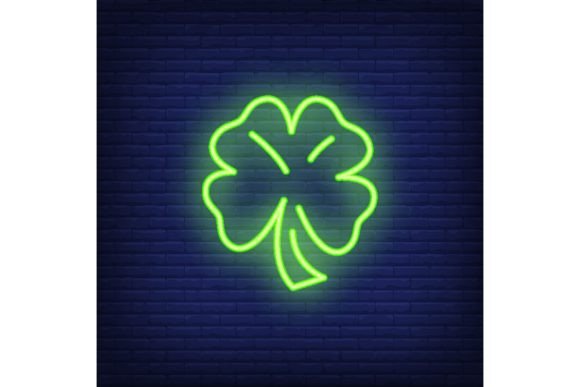 The Four Leaves Clover Neon Sign Design Element: Lighting Up Luck & Ambiance