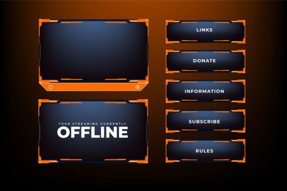 The Future of Your Broadcast: Streaming Overlay Screen Frame Vector Design