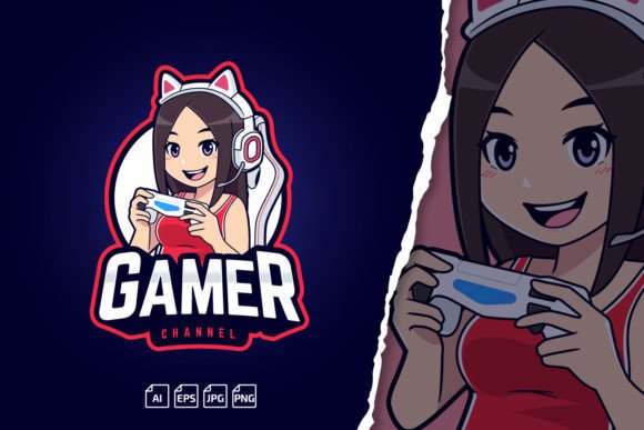 The Gamer Girl with Headset Logo: More Than Just a Cute Graphic