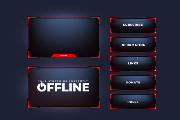 The Power of Red: Elevating Your Gaming Stream with a Red Overlay Frame Design