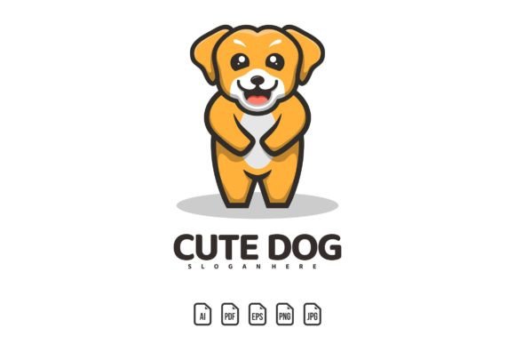 The Standing Cute Dog Mascot Logo: Your Versatile Design Asset