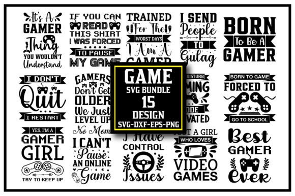 The Ultimate Game Svg Trendy T-shirt Design Bundle: Unleash Your Creativity